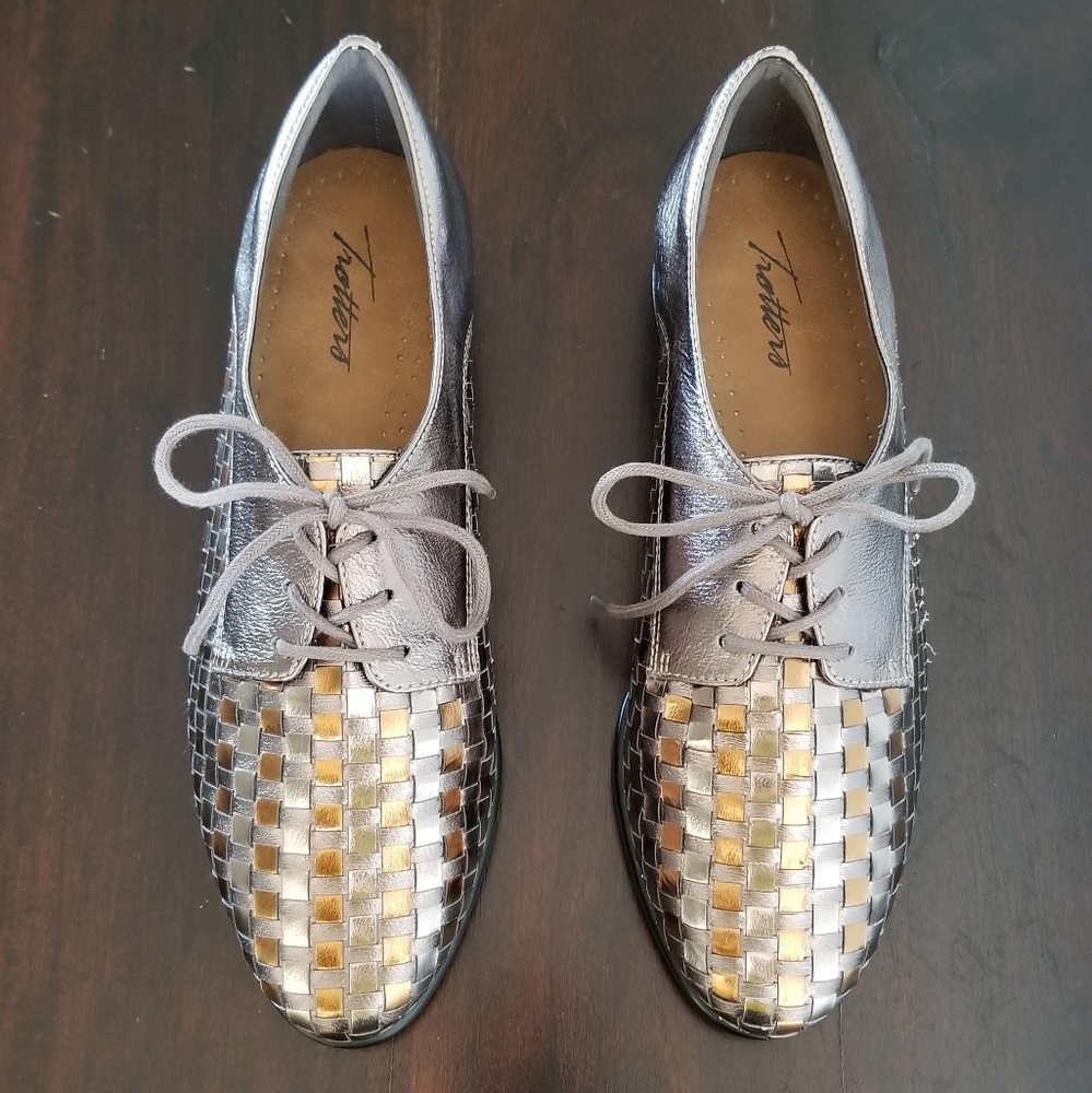 TROTTER'S "Lizzie" Oxford Pewter Multi - Size 7.5 